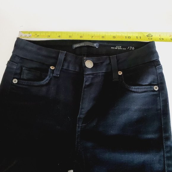 FIDELITY Ace Mid Rise Ultra Slim Black Jeans - Picture 8 of 10